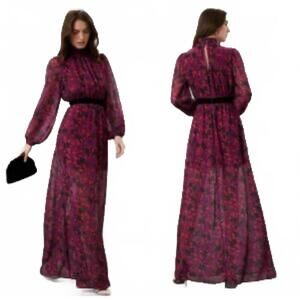 LTD Brooke Flowing Red & Black Maxi Dress